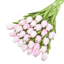 Load image into Gallery viewer, 31Pcs Tulips Artificial Flower Real Touch Tulipe Flowers Fake Flowers Wedding Decoration Flowers Christmas Home Garden Decor