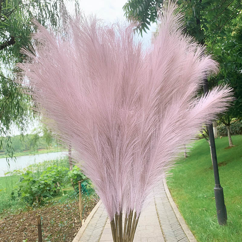 5Pcs 100cm Artificial Pampas Grass Bouquet DIY Vase New Year Holiday Wedding Party Home Decoration Plant Simulation Flower Reed