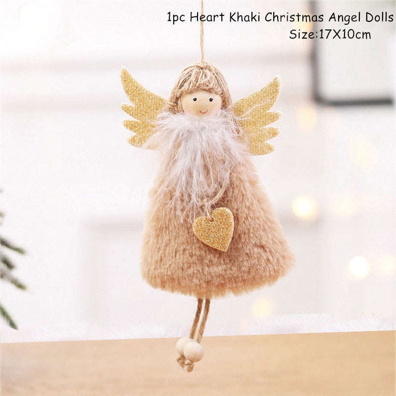 Christmas Gift New Year 2022 Gifts Cute Angel Ski Dolls Navidad Hanging Pendant Christmas Home Decor Xmas Tree Ornaments Noel Natal Decoration