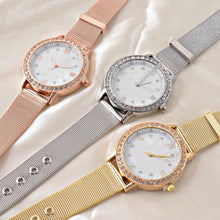 Load image into Gallery viewer, Christmas Gift Luxury Rose Gold Women Watches Fashion Diamond Ladies Starry Sky Grid Watch Waterproof Female Wristwatch For Gift Clock