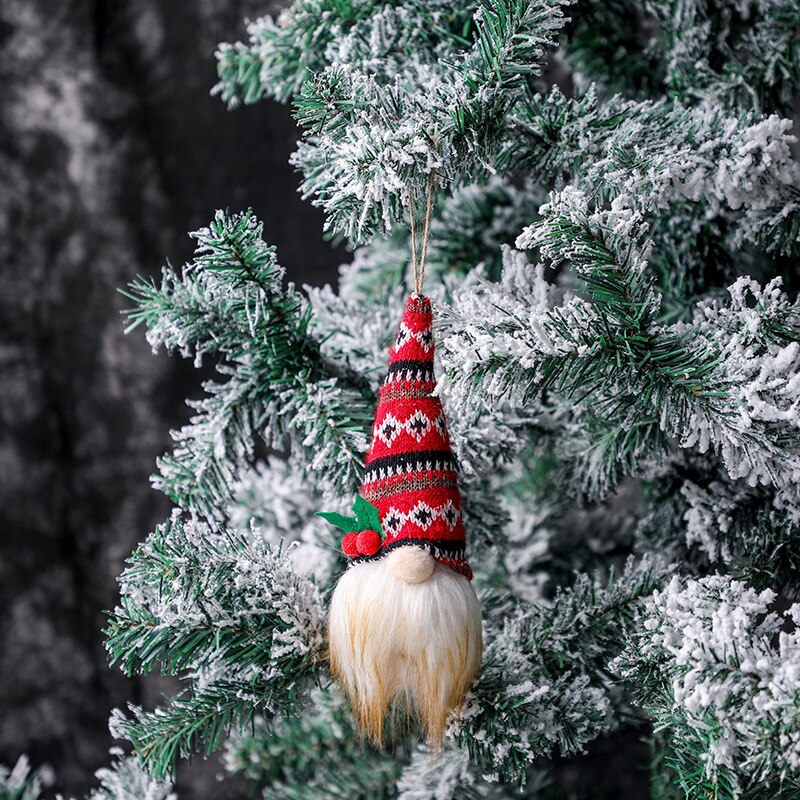 Glow Forest Old Man Christmas Doll Xmas Tree Hanger Pendant Gnome Doll  Xmas Kids New Year Gifts Christmas Decorations For Home