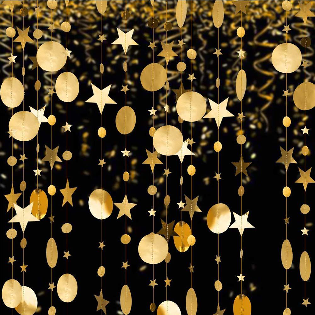 Christmas Gift Christmas 4M Twinkle Star Paper Garland Hanging Navidad 2021 Ornaments Xmas Decorations for Home Noel Natal New Year Supplies