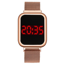 Load image into Gallery viewer, Christmas Gift Luxury Square Digital Magnetic Watches For Women Rose Gold LED Ladies Quartz Watch Casual Female Colck reloj mujer Dropshipping