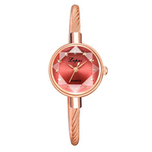 Load image into Gallery viewer, Christmas Gift Lvpai Brand New Ladies Watch Small Rose Gold Bangle Bracelet Geometric Glass Surface Women Watches Dress Clock Relogio Feminino