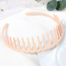 Load image into Gallery viewer, Fashion Simple Headdress Solid Color Resin Hair Comb Hairbands Headband Hair Hoop Bezel With Teeth Hair Accessories For Women