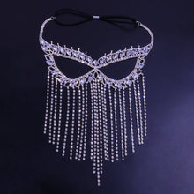 Load image into Gallery viewer, Skhek Fashion Wedding Tassel Mask For Face Women Jewellery Halloween Luxury Crystal Anonymous Mask Decoration Accessories