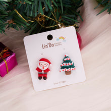 Load image into Gallery viewer, Christmas Gift New Cartoon Christmas Earrings For Women Asymmetrical Christmas Elk Santa Claus Christmas Tree Stud Earring Girls New Year Gifts