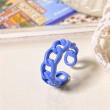 Load image into Gallery viewer, Skhek Korean Style Blue Purple Rings for Women Punk Trendy Vintage Heart Ring Small Daisy Flower Rings Party Couple Rings