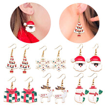 Load image into Gallery viewer, Christmas Gift PATIMATE Christmas Tree Santa Claus Earring Pendant Christmas Decoration For Home 2021 Xmas Navidad Decor Happy New Year 2022