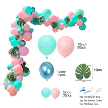 Load image into Gallery viewer, 1Set Flamingo Decoration Hawaii Party Pineapple Turtle Leaf Juice Balloons Arch Beach Summer ALOHA Tropical Birthday Supplies