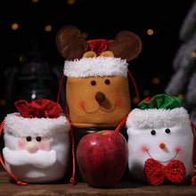 Load image into Gallery viewer, Christmas Decorations Bright Cloth Drawstring Apple Bag Linen Drawstring Bag Gift Bag Candy Bag Santa DIY Holiday Gift Bag