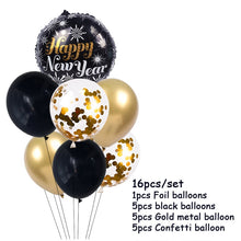 Load image into Gallery viewer, Christmas Gift New Years Eve Party Supplies Foil Balloon Black Gold Bottle Helium Globos Digit Air Balloon Christmas Happy New Year Decorations