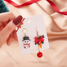 Load image into Gallery viewer, Christmas Gift 2021 New Christmas Bear Penguin Stud Earrings For Women Xmas Hat Bell Flowers Bow Earring Girls Festival New Year Jewelry Gifts