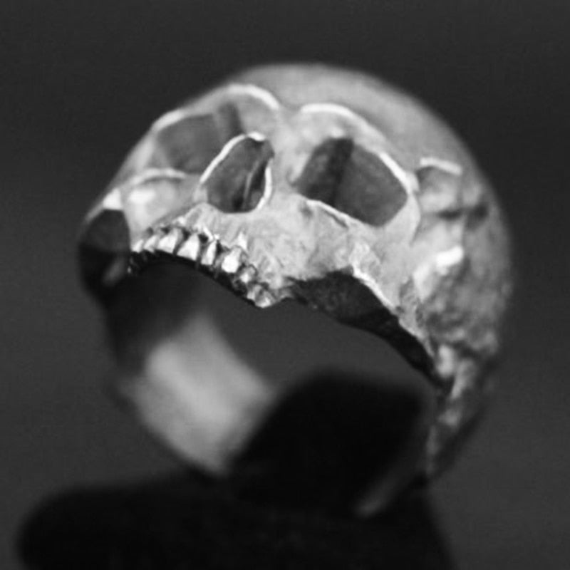 Skhek Wholesale Men's Calvarium Skull Ring Gothic 316L Stainless Steel Biker Ring Motorcycle Band jewellery Party Gift