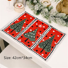 Load image into Gallery viewer, Christmas Gift New Year Navidad Elk Knitted Cloth Insulation Placemat Christmas Table Decoration Xmas Merry Christmas Xmas Christmas Decoration