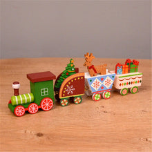 Load image into Gallery viewer, Christmas Gift 2021 New Year Decoration 4 Sections Wooden Train Desk Decoration Navidad Christmas Decoration Children Christmas Gift Noel