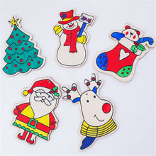 Load image into Gallery viewer, Christmas Gift Merry Christmas Xmas Gift Children DIY Color Painting Wooden Pendant Christmas Decoration 2020 Navidad Noel 2021 Christmas