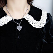 Load image into Gallery viewer, SKHEK Kpop Harajuku Goth Punk Butterfly Heart Aesthetic Necklace For Egirl Stainless Steel Bead Chain Collares Largos Mujer Joyeria