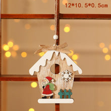 Load image into Gallery viewer, Wooden Merry Christmas Garland Wreath Decor Wall Hanging Door Santa Claus Elk Snowman Ornaments Xmas Pendant Decor for Home 2022