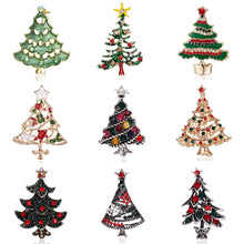 Load image into Gallery viewer, Christmas Gift Rinhoo 1PC Multi-color Christmas Tree Shape Alloy Painting Brooch For Women Kid Fashion Christmas Jewelry Gift