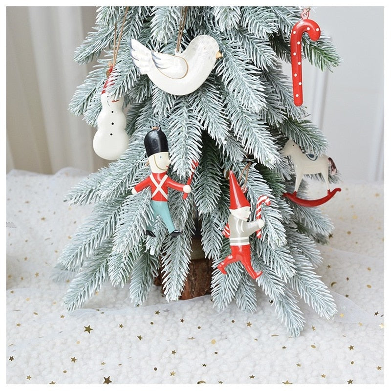 LadyCC Nordic Denmark Same Christmas Tree Decoration Pendant Soldier Angel Double-sided Iron Sheet Iron Pendant