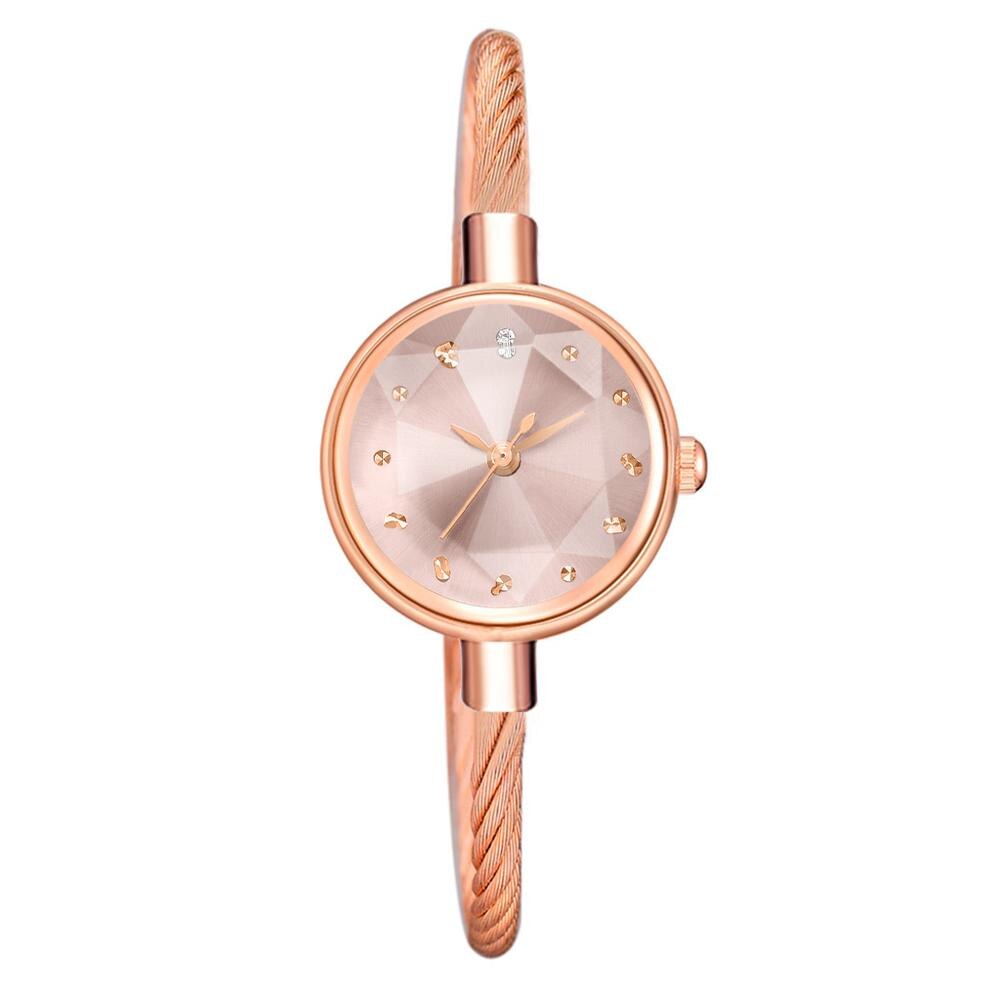 Christmas Gift 2pcs/Set Watch And Bracelete Women Diamond Geometric Glass Luxury Bracelet Set Watches Ladies Casual Quartz Wristwatch Clock