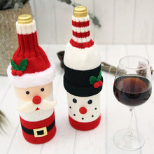 Load image into Gallery viewer, Christmas Wine Bottle Set Santa Claus Snowman Faceless Doll Wine Bottle Cover Xmas Tree Merry Christmas Decoration 2021 Navidad