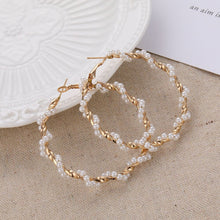 Load image into Gallery viewer, IPARAM Trend Simulation Pearl Long Earrings Female White Round Pearl Wedding Pendant Earrings Fashion Korean Jewelry Earrings