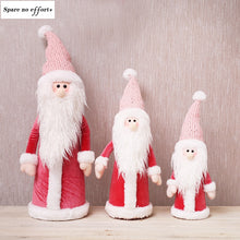 Load image into Gallery viewer, Pink Velvet Christmas Elk Snowman Santa Claus Doll Ornament Xmas Figures Toy Holiday Home Party Decoration Kid Gift Christmas