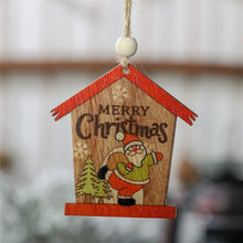 Load image into Gallery viewer, Christmas Gift 1pcs Creative House Christmas Wooden Pendants Xmas Tree Ornaments DIY Wood Crafts Home Christmas Party Decoration Kids Gift 2021