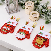 Load image into Gallery viewer, Christmas Gift New Year 2021 Table Decor Tableware Knife Fork Holder Socks Bag for Home Noel Christmas Decorations Ornament Navidad Natal Craft