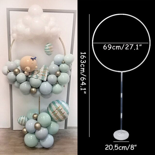 Christmas Gift 1/2set Baloon Garland Round Balloon Stand Arch for Baby Shower Decorations Birthday Party Balloons wreath Frame Wedding Party