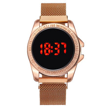 Load image into Gallery viewer, Christmas Gift Luxury Digital Magnetic Watches For Women Rose Gold Stainless Steel Dress LED Quartz Watch Relogio Feminino Dropshipping Clock