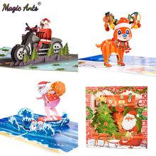 Load image into Gallery viewer, Merry Pop Up Christmas Cards for 3D Holiday Xmas New Year Greeting Cardfor Kids Wife Women Husband Gift