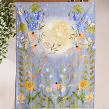 Load image into Gallery viewer, Psychedelic Moon Tapestry Wall Hanging Celestial Floral Wall Tapestry Hippie Flower Wall Carpets Dorm Decor Starry Sky Carpet