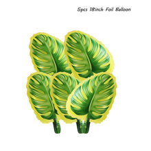 Load image into Gallery viewer, Jungle Party Palm Leaf Balloon Birthday Party Supplies Supply Tropical Summer Safari Party Decoration Hawaiian Party Decoration
