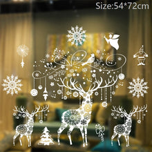 Load image into Gallery viewer, Merry Christmas Window Stickers Santa Claus Elk Wall Decals Xmas Decorations for Home Glass Stickers New Year Gifts Navidad 2021