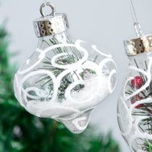 Load image into Gallery viewer, LadyCC Christmas Decoration Transparent Water Drop Christmas Ball Hanging Ball White Built-in Snow Christmas Tree Pendant