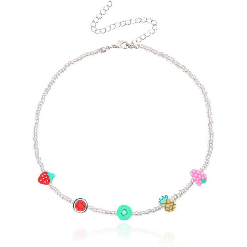 Summer Boho Colorful Daisy Resin Seeds Beads Necklaces Handmade Collar Clavicle Choker Statement Collares for Women Hot Jewelry