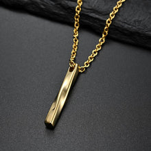 Load image into Gallery viewer, 2021 Fashion Men Rectangle Pendant Necklace Trendy Simple Chain Spiral Necklaces Hip Hop Jewelry Gift for Lovers
