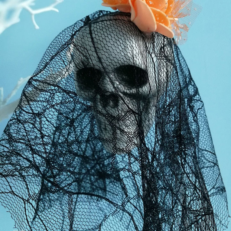 SKHEK Halloween Hanging Skull Head Ghost Halloween Decoration Haunted House Horror Props Ornament Home Bar Decor Party Pendant