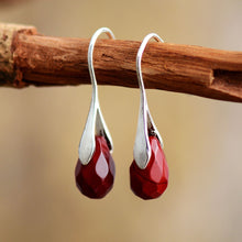 Load image into Gallery viewer, Skhek Natural Stone Drop Earrings For Women Red Jaspers Classic Earring Elegant Cute Jewelry Dropship Gifts