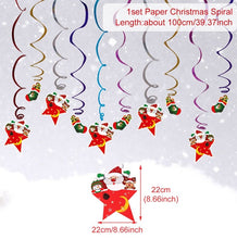 Load image into Gallery viewer, Christmas Gift PATIMATE Christmas Spiral Hanging Christmas Decoration For Home Santa Claus Elk Pendant 2021 Christmas Ornaments Navidad Decor