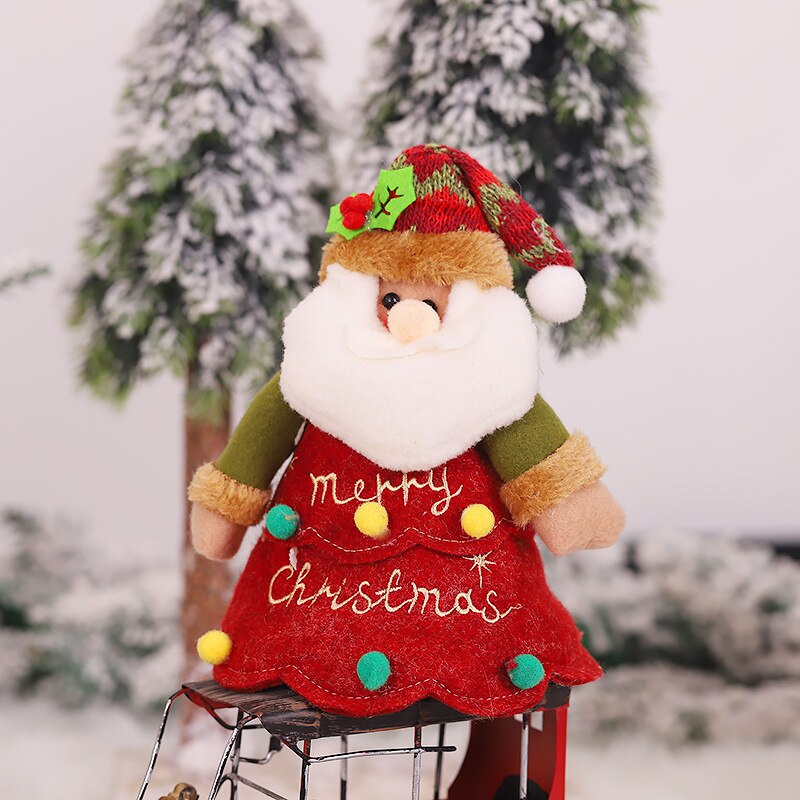 Christmas Gift 2022 New Year Santa Claus Snowman Elk Christmas Dolls Navidad Noel Deco Doll Xmas Tree Christmas Decoration for Home Kid Gift