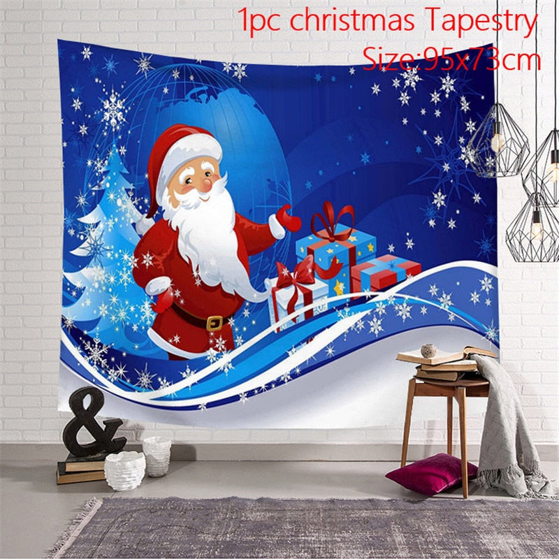 Christmas Gift Merry Christmas Santa Snowman Tapestry Door Mat Christmas Decorations for Home Navidad Ornaments Noel Decor Natal New Year 2021