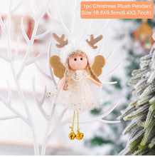 Load image into Gallery viewer, Christmas Gift PATIMATE Christmas Angel Plush Doll Pendant Christmas Tree Ornament Christmas Decoration for Home Xmas Gifts Noel Navidad 2021