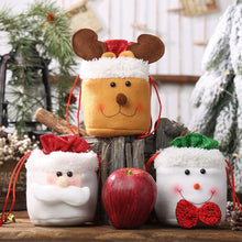 Load image into Gallery viewer, Christmas Decorations Bright Cloth Drawstring Apple Bag Linen Drawstring Bag Gift Bag Candy Bag Santa DIY Holiday Gift Bag
