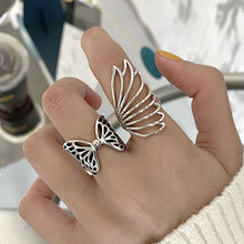 Load image into Gallery viewer, Skhek Party Rings New Fashion Creative Hollow Butterfly Wings Wedding Bride Jewelry Gifts for Women