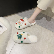Load image into Gallery viewer, Christmas Plush Slippers Soft Bottom Warm Home Slippers New Winter Products Flat-heel Indoor Shoes Women&#39;s Shoes Women&#39;s Shoes