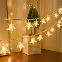 Load image into Gallery viewer, 6M Wedding Fairy Lights Festoon Led String Lights Star Garland Window Curtain Indoor Decoration Birthday Party Lighting Supplies
